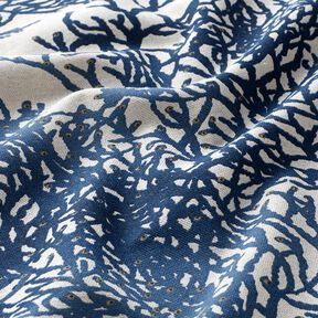 tessuto arredo mezzo panama Coralli pregiati – blu marino/naturale, 