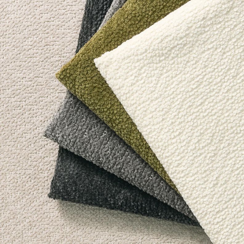 tessuto da tappezzeria Pelo morbido – grigio argento,  image number 4