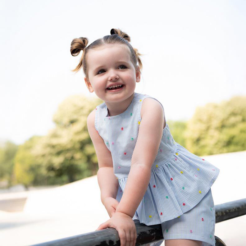 fine batista di cotone Bordo dobby e strisce | Poppy Fabrics – azzurro/bianco,  image number 5