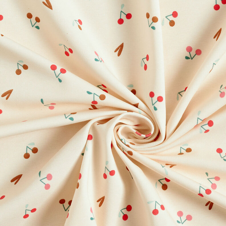 jersey di cotone Ciliegine – beige chiaro, image number 4