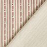 tessuto arredo mezzo panama Righe con stelle – naturale/rosso borgogna,  thumbnail number 4