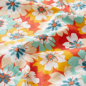 cotone rivestito Fiori primaverili – menta/terracotta, 