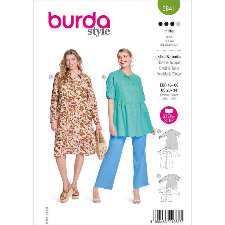 Plus-Size Vestito / Tunika | Burda 5841 | 46-60,  image number 1