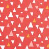 tessuto in cotone cretonne triangoli – terracotta,  thumbnail number 1