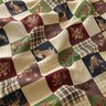 tessuto arredo gobelin Patchwork autunnale – beige chiaro/rosso carminio,  thumbnail number 2