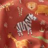 popeline di cotone Animali della giungla stampa digitale – terracotta,  thumbnail number 2
