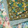 tessuto in cotone cretonne Numerosi fiori – petrolio/bianco,  thumbnail number 5