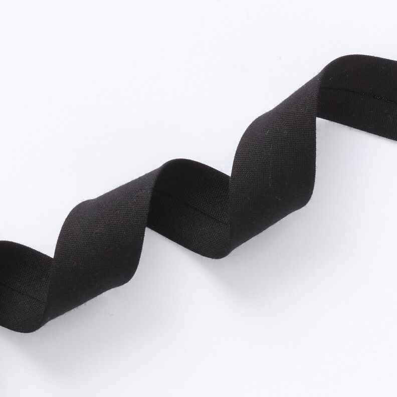 Nastro in sbieco Cotone bio [20 mm] – nero,  image number 2