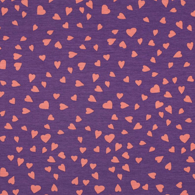felpa estiva cuori | Poppy Fabrics – lillà/rosa anticato, image number 1