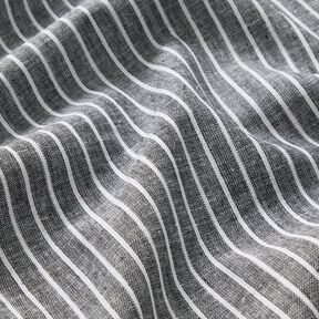 misto cotone-lino righe ampie – nero/bianco, 