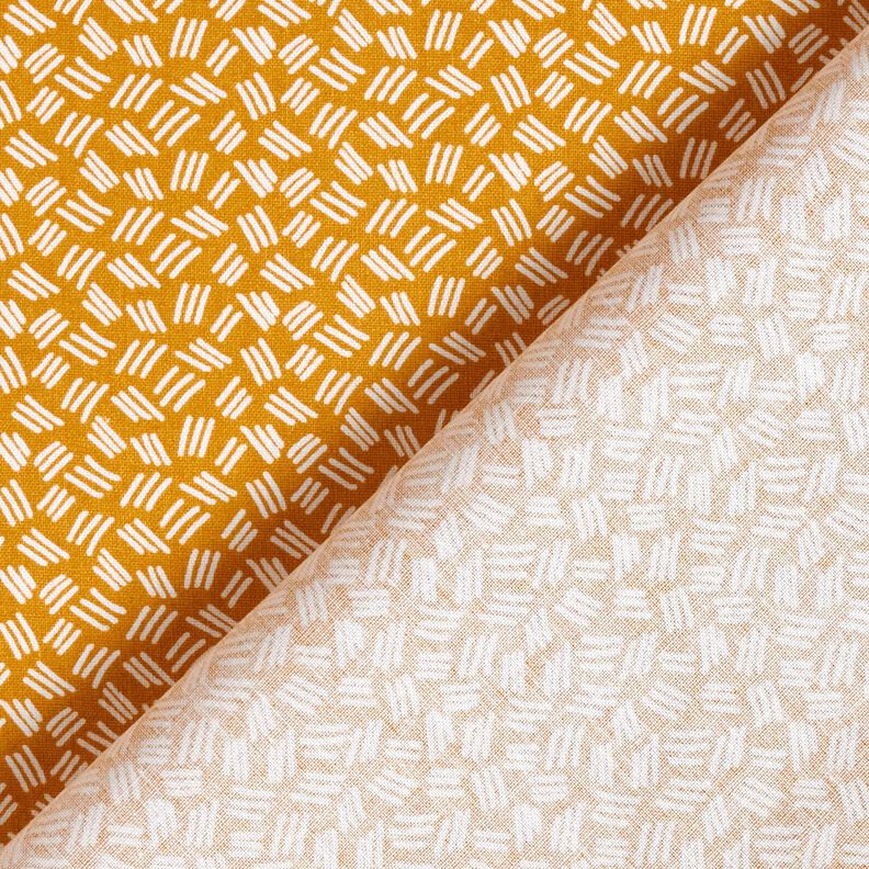 tessuto in cotone cretonne piccole linee – giallo curry,  image number 4