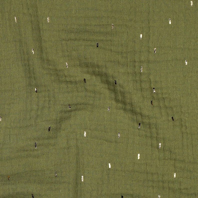 mussolina / tessuto doppio increspato rettangolo stampa laminata | Poppy Fabrics – pino/oro effetto,  image number 2