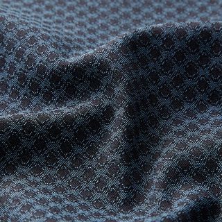 Tessuto elasticizzato con rombi jacquard – colore blu jeans, 