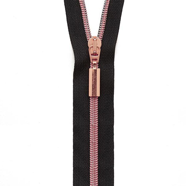 cerniera lampo senza fine | Prym – oro rosa/nero,  image number 2