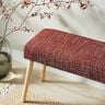 tessuto da tappezzeria Aspetto bouclé colorato – rosso Bordeaux/crema,  thumbnail number 5