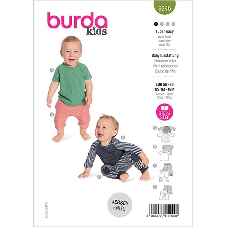 accessori neonato  | Burda 9246 | 56-86,  image number 1