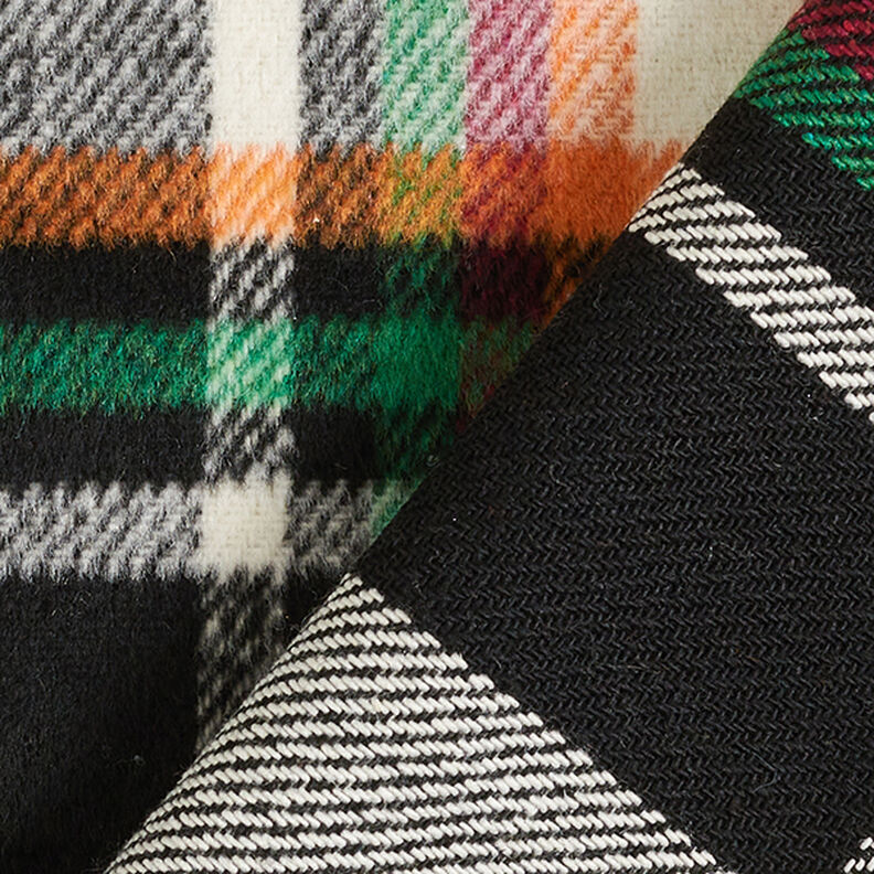 Cappotto in tessuto a quadri colorati – nero/bianco,  image number 4