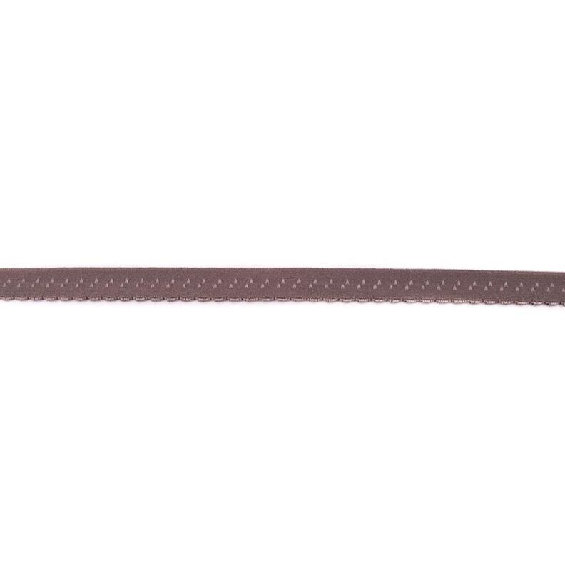 Fettuccia elastica pizzo [12 mm] – grigio pietra,  image number 1