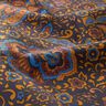 tessuto per camicie Fiori retrò e motivi paisley – blu notte/caramello,  thumbnail number 2