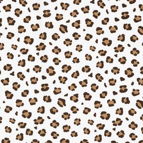 popeline di cotone Stampa leopardata – avorio/marrone capriolo, 