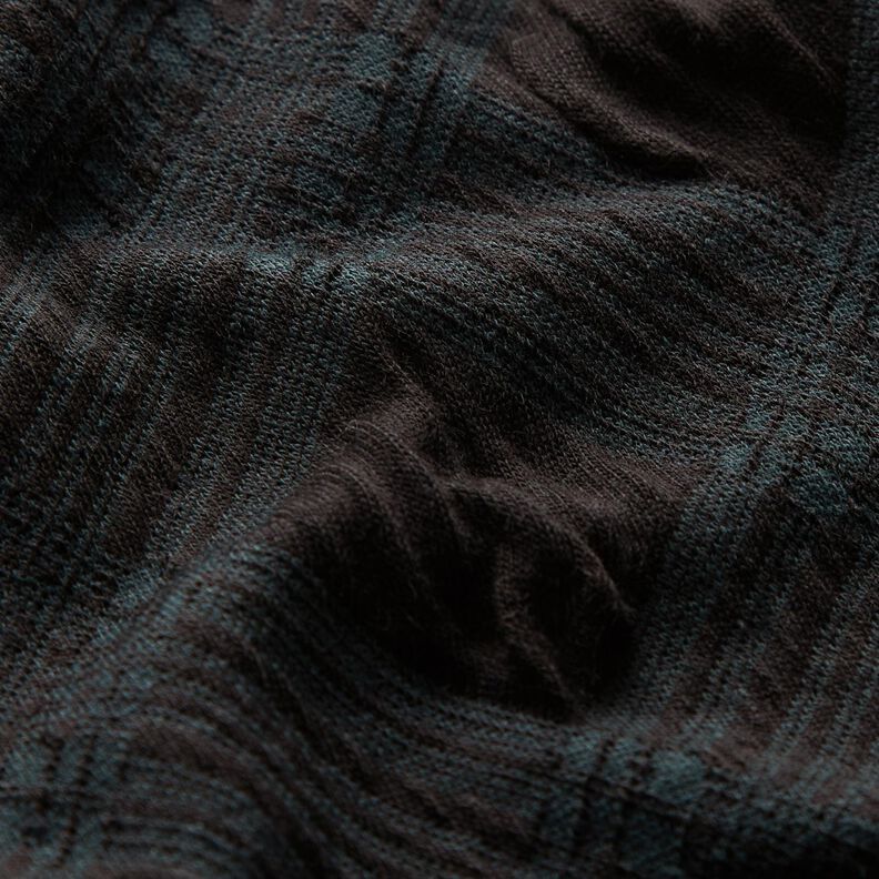 Tessuto jacquard modello Argyle – nero/verde abete, image number 2