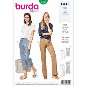 pantalone | pantalone 7/8, Burda 6432 | 34 - 46, 