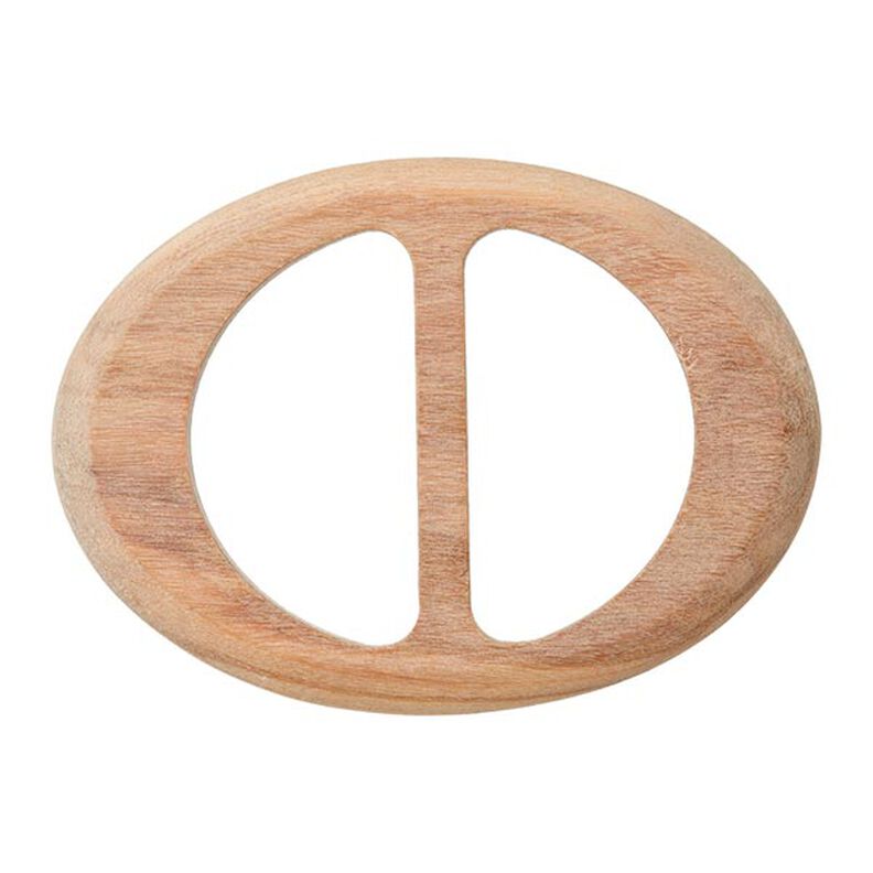 fibbia in legno ovale  – beige,  image number 1