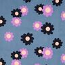 velluto a costine fiori | Poppy Fabrics – colore blu jeans/lavanda,  thumbnail number 1