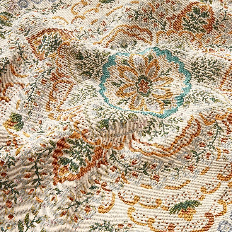 taglio di tessuto arredo gobelin Grande Mandala – senape/beige chiaro,  image number 2