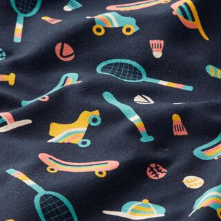 jersey di cotone sport stile rétro | PETIT CITRON – blu notte, 