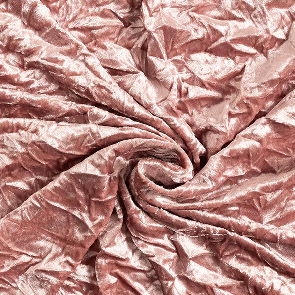 velluto stretch stropicciato – rosa anticato,  image number 3