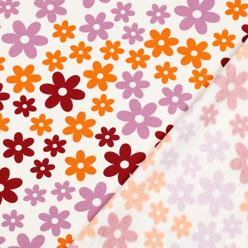 soffice felpa Fiori variopinti | Poppy Fabrics – bianco lana, image number 4