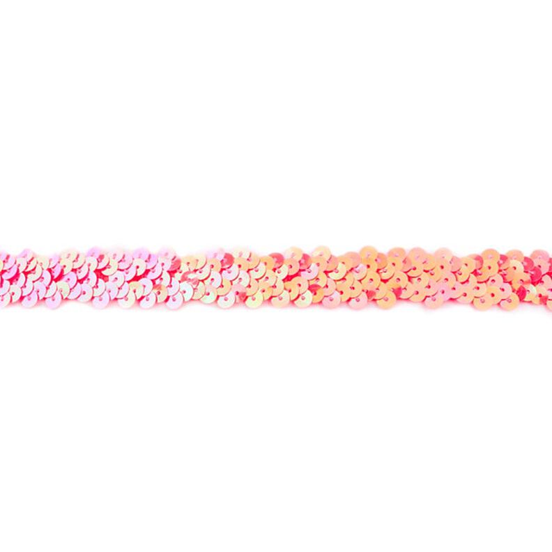 Bordino con paillette elastico [20 mm] – arancio pesca/rosa,  image number 1