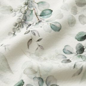 jersey a coste Eucalipto stampa digitale – bianco lana, 