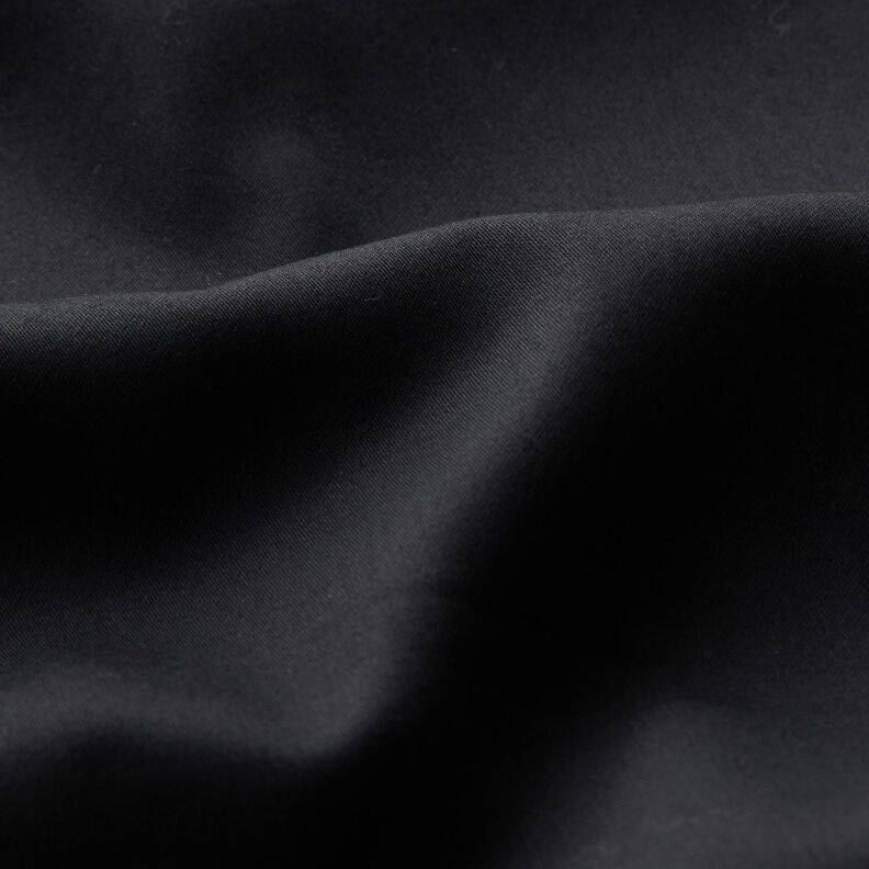 satin di cotone tinta unita – nero,  image number 3