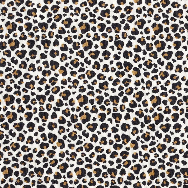 velluto a costine Piccolo motivo Leo – bianco lana,  image number 1