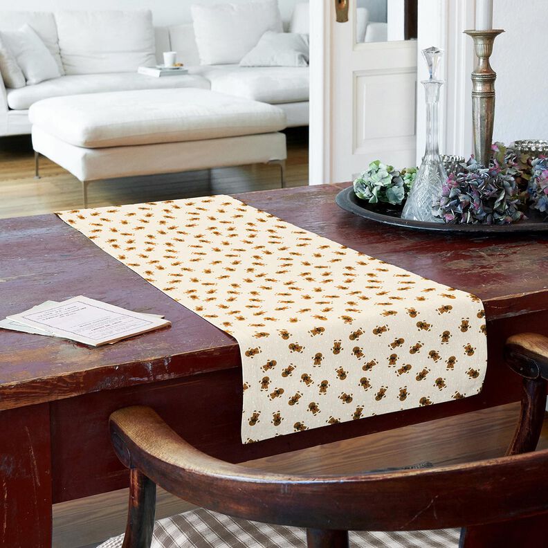 tessuto arredo tessuti canvas Omini di pan di zenzero – naturale/caramello,  image number 7