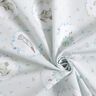popeline di cotone Animali in un cerchio di fiori stampa digitale – grigio argento/bianco,  thumbnail number 3