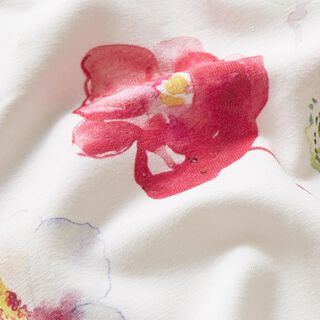 jersey di cotone Fiori ad acquerello stampa digitale – avorio, 