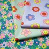 cotone rivestito Fiori allegri | Poppy Fabrics – azzurro baby/rosa,  thumbnail number 6