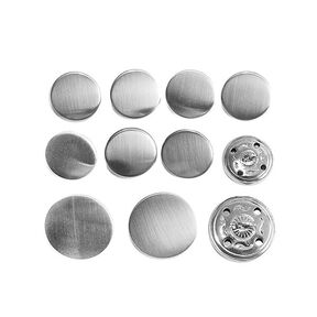 completo da uomo bottone set [ 11-pezzi ] – argent metallica, 