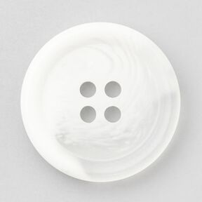 Bottone tondo a 4 fori [Ø 25 mm] – bianco, 