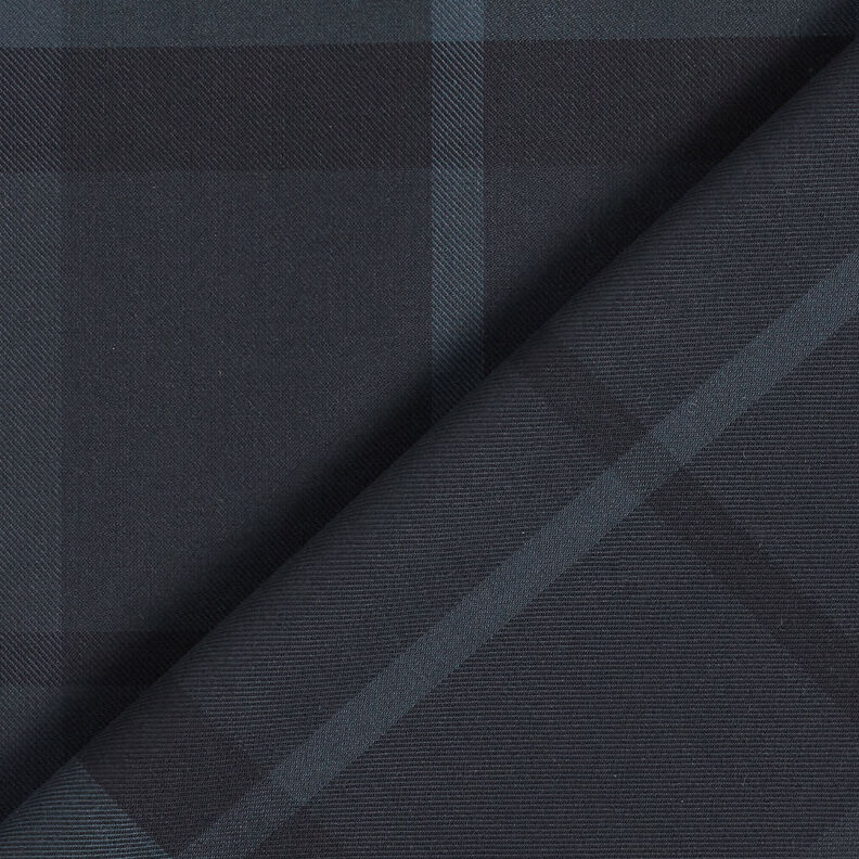 Tessuto per camicia a quadri scozzesi – blu notte/nero,  image number 4