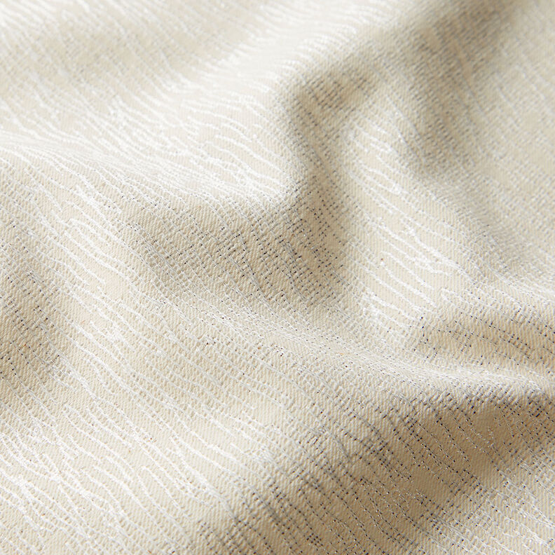 Abbigliamento jacquard con linee serpentine brillanti &ndash; bianco/argento | Resto 100cm,  image number 2