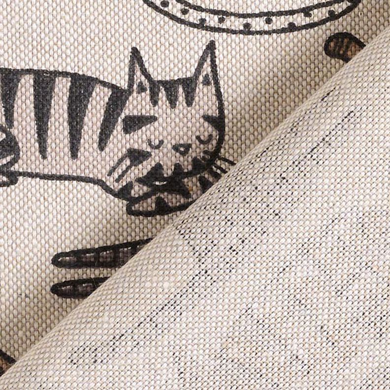 tessuto arredo mezzo panama gatti – naturale,  image number 4
