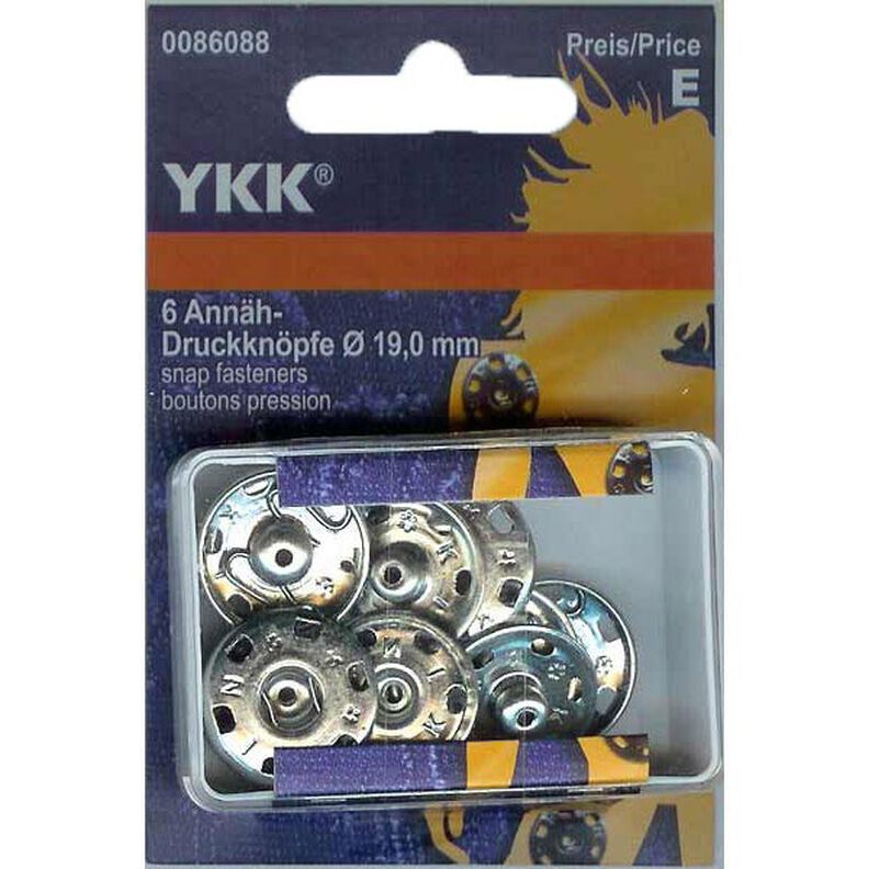 Bottone automatico da cucire metallo 2 – argento | YKK,  image number 1