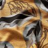 jersey di viscosa grandi foglie autunnali – giallo curry/grigio ardesia,  thumbnail number 5