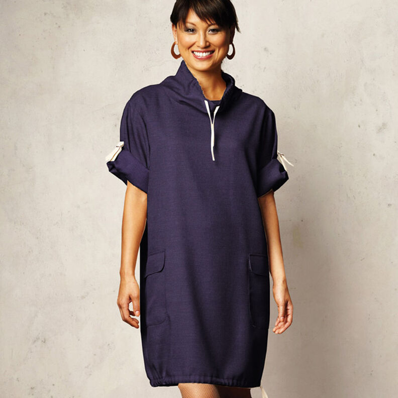 French terry leggero tinta unita – blu notte,  image number 9