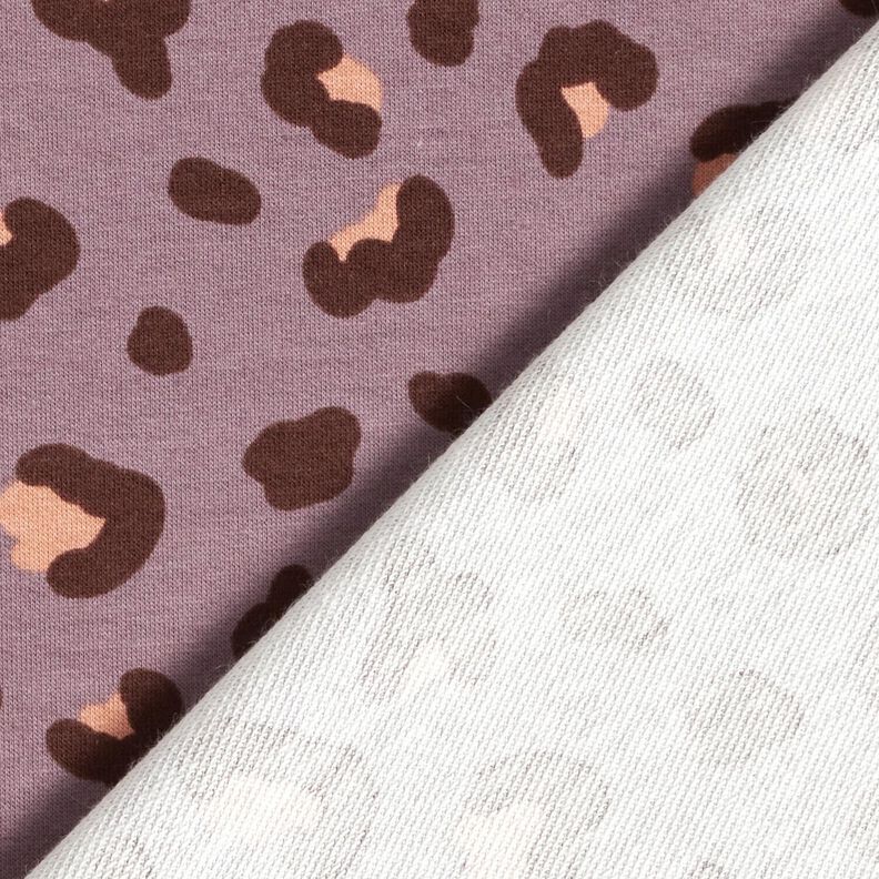 French terry Stampa leopardata – lillà,  image number 4