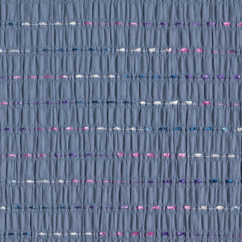 seersucker con filo ad effetto | by Poppy – grigio blu,  image number 1